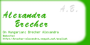 alexandra brecher business card
